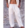 palglg Mens or Womens 100% Cotton Trousers with Elastic Waist