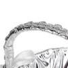 Wedding Flower Girl Basket Silver Hand Flower Basket Romantic Rhinestone