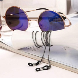 YienDoo Bohemia Women's Eyeglass Anti-skid Glasses Chain Bamboo Beads Glasses Chain Eyeglass Accessories Eyewear Retainer - Eyeglass Strap Holder - Sunglass Retainer Strap (Black)