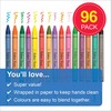 Baker Ross AV257 Chunky Wax Crayons-Pack of 96, Value Tub