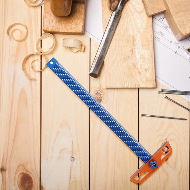 Hole Ruler Aluminum Alloy Multifunctional T Type Square Woodworking Measuring