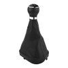 Manual Gear Shift Knob 5 Speed Black Leather Gear Shift