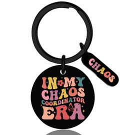 UIWIHHP Chaos Coordinator Gifts Thank You Gift for Women Coworker Employee Boss Lady Manager Social Worker Teacher Nurse Unique Administrative Professional Day Gifts Chaos Coordinator Keyring