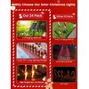 Upgraded 24 Pack Candy Cane Solar Lights Outdoor Waterproof, Rechargeable
