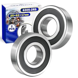 2 x ball bearings 6305 2RS for the engine with size 25 x 62 x 17 mm MONTERAL