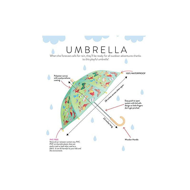 Books to Bed Kids' Richard Scarry Printed Umbrella, Richard Scarry's