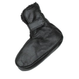 Genuine Leather Putter Blade Golf Club Headcover with Faux Fur Lining
