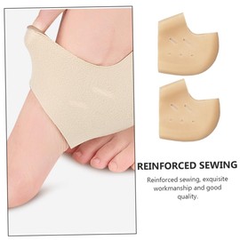 Baluue 2pcs Heel Protective Cover Support Pads Heel Pad Cushion for Women Non-slip Elastic