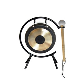 Arborea Mini Chau Gong 6" Includes Stand & Mallet - Desktop Gong for Sound Healing & Home/Office