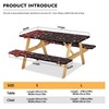 Hudotybom Picnic Table Set - Valentines Day Covers & Bench