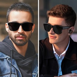 GEGURI Polarized Sunglasses Fit Over Glasses for Men Women, Oversized Square Sun Glasses UV400 Protection Shades