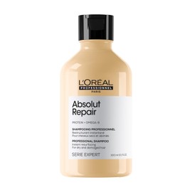 L'Oreal Professionnel Absolut Repair Shampoo | Repara el daño y proporciona brillo | Con quinoa y proteínas | Tratamiento con tecnología de proteínas | Para cabello seco y dañado | 300ml