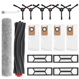 Feilifan Feilifan 17-teiliges Zubeh?r-Set f??r Eufy Omni S1 Pro/Omni S1 Roboter-Staubsauger, Ersatzteile, Hauptb??rste, Rollmopp, Seitenb??rste, waschbarer Filter, Staubbeutel