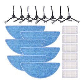 KEEPOW KEEPOW 20 St1ck Ersatzteile Zubeh?r Filter HEPA Tuch Velcro f1r ILIFE ZACO V3 V3S V5 V5S V5S Pro V5x, 8 Seitenb1rsten? 6 HEPA Filters ?6 Mop?Staubsauger Roboter Zubeh?r