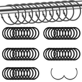 Oenothera 50 Pieces Curtain Pole Rings, 50mm Internal Diameter Curtain Pole Rings, Curtain Rings, for Curtain Poles,Shower Curtains Rods and Drapery