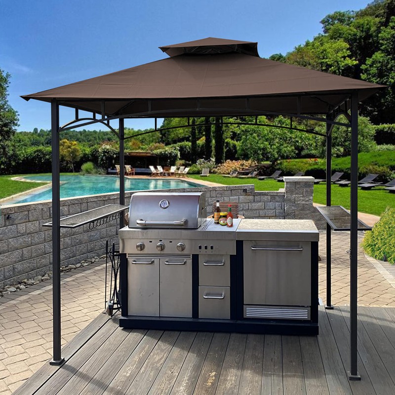 SCOCANOPY Upgraded Ripstop Fabric Replacement Canopy Grill BBQ Gazebo Roof