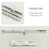 Belegao 2 PCS Folding Rulers, 15cm/30cm Foldable Ruler Clear &