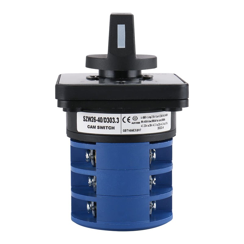 Baomain Rotary Cam Changeover Switch SZW26-40/D303.3 AC 660V 40A 12