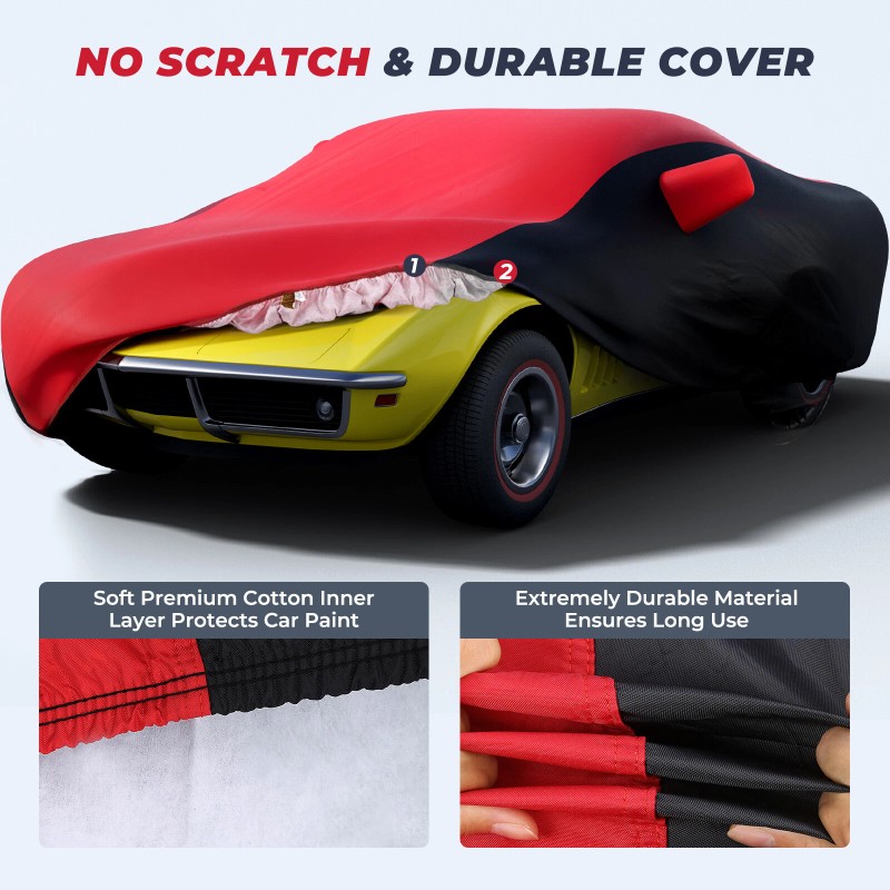 KAKIT 6 Layer Car Cover for 1968-1982 Corvette C3 Waterproof