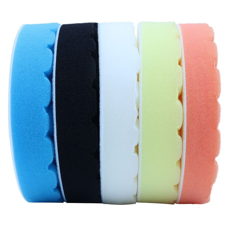 ANCLLO 5 Pack Car Polisher 6 inch Sponge Polishing Waxing