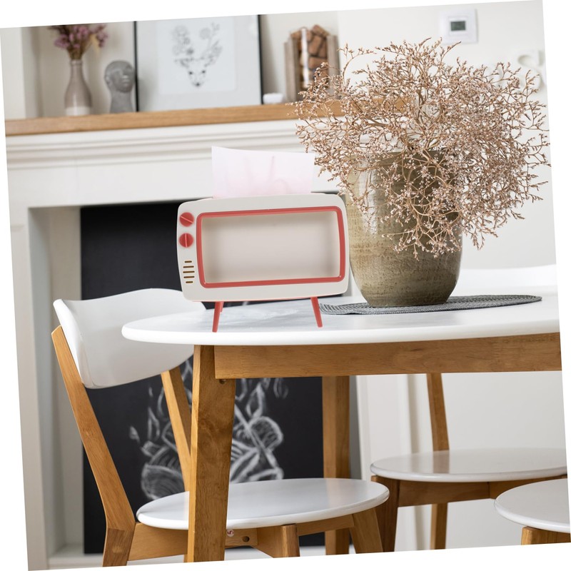 Alipis Cute Television Shape Tissue Box Desktop Decorative Napkin Holder