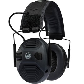 Beretta Electronic Earmuffs - 32dB SNR Protection | Compact Ergonomic Active Electronic Noise Reduction Noise Cancelling Headset for Shooting Gun Range, Black
