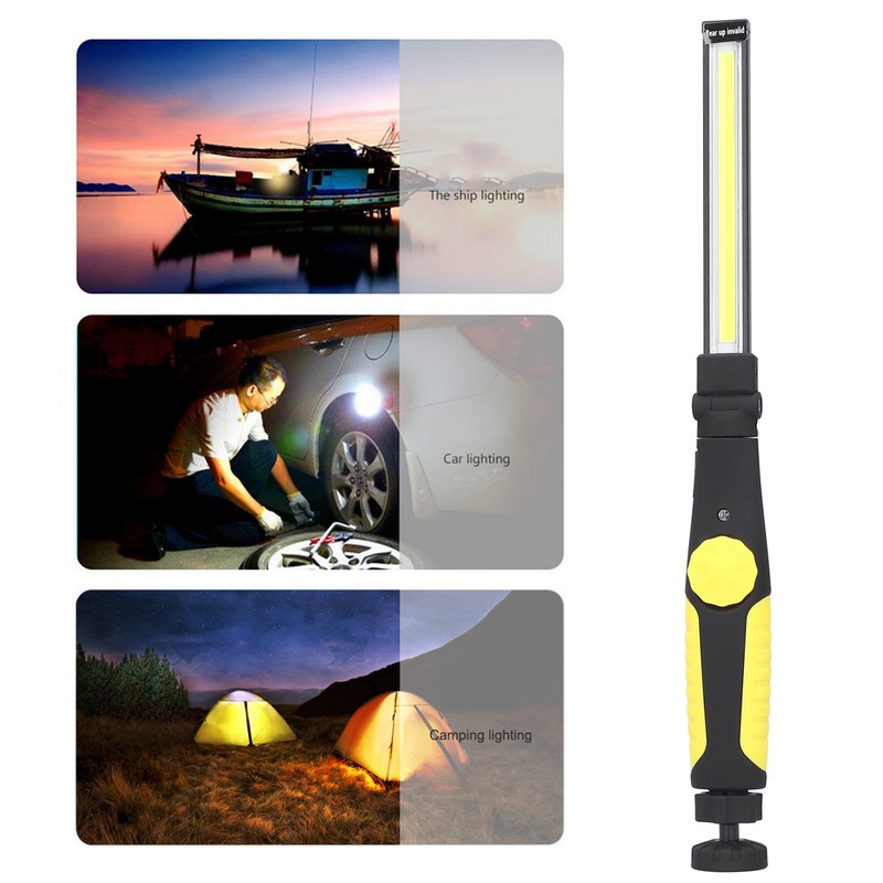 COB LED Work Light Rechargeable Magnetic Maintenance Lighting Emergency Yellow