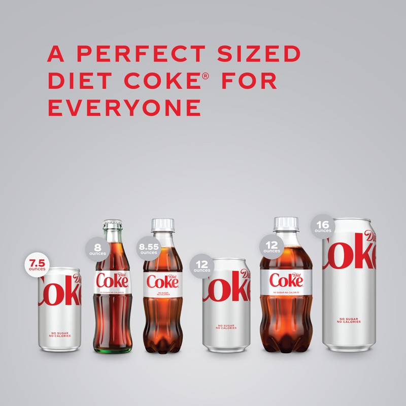 Diet Coke Soda Soft Drinks, 7.5 fl oz Cans, 6