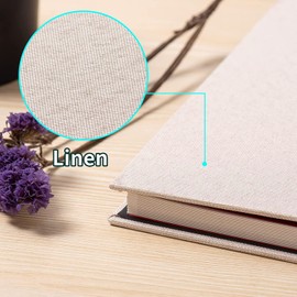 ROROUP Photo Albums, Extra Large Capacity Family Wedding Picture Albums Photo Book, Magnetic Self-stick Photos Hand Made DIY Albums, Memory Book Holds 3x5, 4x6, 5x7, 6x8, 8x10 Inch Photos (Cream)