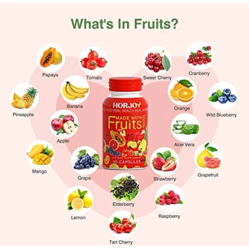 Horjoy 2 Pack Horjoy Fruits & Veggies 90 Capsules Each