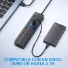 GOMITA Hub 7 Puertos Usb 3.0 Alta Velocidad Pc Laptop