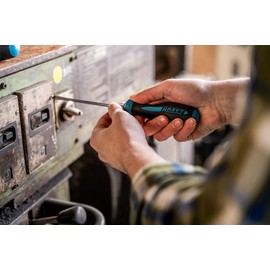 HAZET 802/5 Slot Cross Recess Profile PH HEXAnamic Screwdriver Set - Chrome-Plated