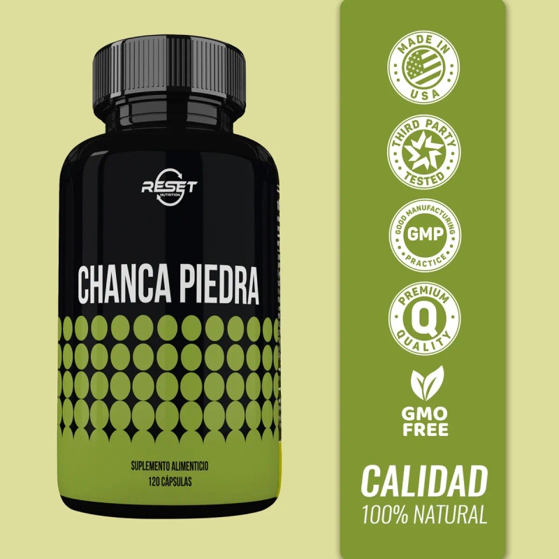 Reset Nutrition Chanca Piedra 1200mg Salud Renal 120 Cáps Sabor