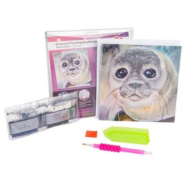 Ideen mit Herz Diamond Painting Greeting Card | 16 x 16 cm | 370 gsm | Includes Envelope & Tools (Baby Seal)