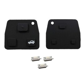 KONIKON Keypad 3 Buttons Rubber Replacement Key Shell Remote Control Keypad + 3X Micro Button Car Key Button New Suitable for Toyota Lexus