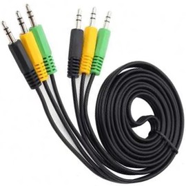 tunghey Replacement 3.5mm 1/8" TRS Stereo 3 to 3 Mini Jack Color Coded Audio Cable Compatible with 5.1 Channel Computer Speakers z-5500, z-5450, z-5400, z-5300, z-906, z-680, x540 etc. 1.5M