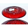 Luminarc 2004 Holiday Plates Set of 4 Red Glass 8"
