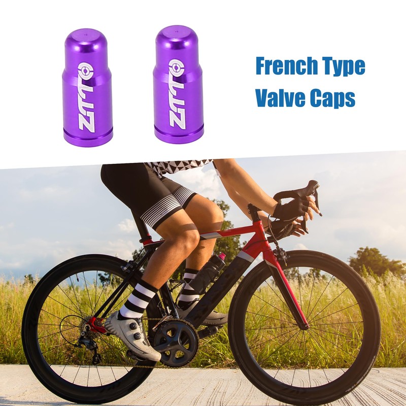 A ABSOPRO Tire Valve Caps French Dust Covers for Bicycle