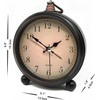 Clock Vintage Retro Style Analog Alarm Clock, 4 inch Super
