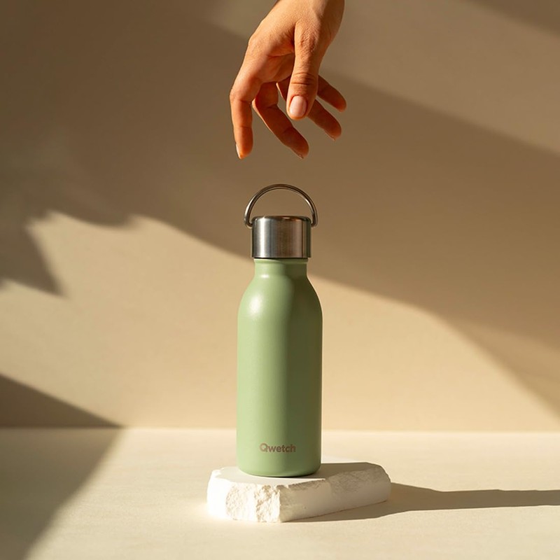 Qwetch - Water Bottle 350 ml Stainless Steel Lime Green