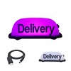 FUNGNLY USB Rechargeable Delivery Sign Light,Delivery Light Sign for Car,Roof