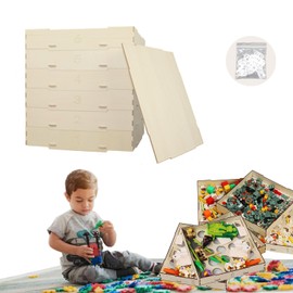 JOYABEST 6 Tray Toy Blocks Sorter & Sifter, Toy Storage Organizer, Portable Storage Brick Box for Building Blocks 5 Different Sizes