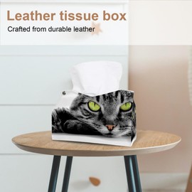 2 Pack Tissue Box Cover Holder, Beach Ocean Sand Sea Water Rectangle Leather Tissue Case, Decorative Organizer for Tabletop, Bathroom, Car, Office