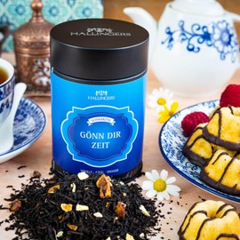 Hallingers Gönn Dir Zeit - Loose Black Tea, Assam - FTGFOP1-2nd Flush (Tin) - Gift in Summer & as a Perfect Barbecue Gift | Birthday Congratulations Recovery Anniversary Friendship