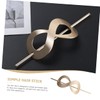 BIUDECO Elegant Gold Plated Hairpin Forks 2pcs French Hair Pins