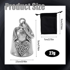 fKiZanthene Guardian Bell for Motorbikes, Gremlin Bell Lucky Charm with Easy Installation, Suitable for Motorcycle & Bicycle