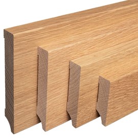 REESE Skirting Boards Solid Wood Oak Weimar Profile Oiled 150 mm Height 1 Sample Piece Approx. 10 cm Modern Skirting Board