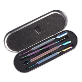 Baluue 4pcs Nail Tools Kit Cuticle Pusher Remover Cutter Manicure Set Stainless Steel Manicure Tools Nail File