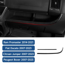 Youtaiche Dashboard Instrument Panel Strip Decor Trim Interior Accessories for Dodge RAM Promaster 1500 2500 3500 2014-2021/2007-2023 Fiat Ducato, Citroen Jumper, Peugeot Boxer Carbon Fiber Stickers