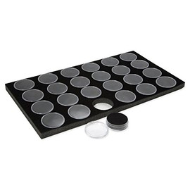 Gemstone Black Foam Tray Liner with 24 Cups